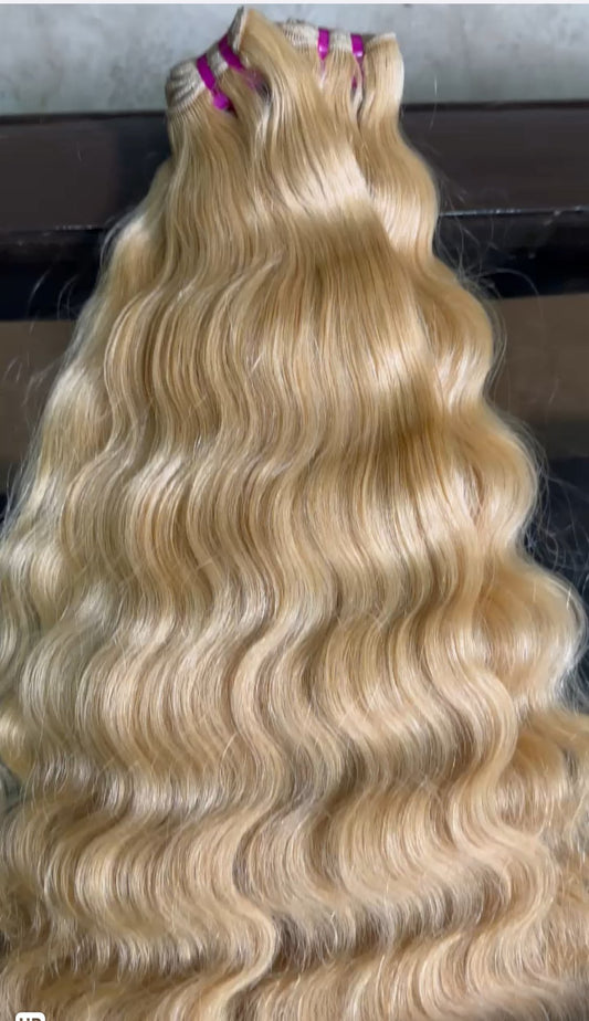 Bundle Raw Temple Indian Natural Wave 613 Blonde